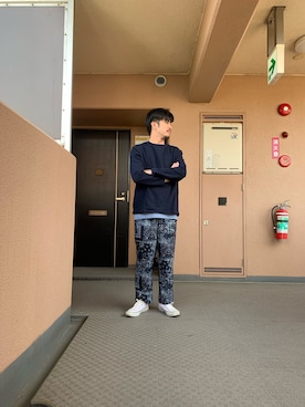 「417 EDIFICE（フォーワンセブンエディフィス）のアイテム（その他パンツ）」を使った、HIROさん（メンズ・164cm）の秋コーディネート