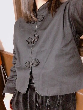 「WC（ダブル シー）のアイテム（カーディガン/ボレロ）」を使った、エイさん（レディース・155cm）の冬コーディネート