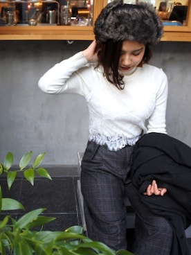 「FOREVER 21（フォーエバー トゥエンティーワン）のアイテム（ダウンジャケット/コート）」を使った、CHIHONさん（レディース・158cm）の冬コーディネート