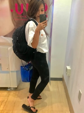「havaianas（ハワイアナス）のアイテム（サンダル）」を使った、CHIHONさん（レディース・158cm）の夏コーディネート