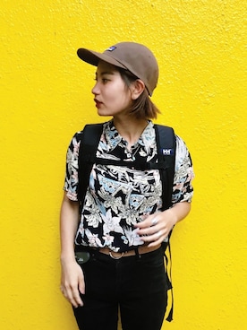 「havaianas（ハワイアナス）のアイテム（サンダル）」を使った、CHIHONさん（レディース・158cm）の夏コーディネート