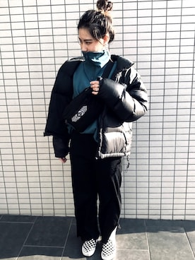 「レイヤードstyle」｜「アイテム（ダウンジャケット/コート）」を使った、CHIHONさん（レディース・158cm）の冬コーディネート