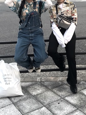 「Dickies（ディッキーズ）のアイテム（オールインワン・サロペット）」を使った、CHIHONさん（レディース・158cm）の春コーディネート