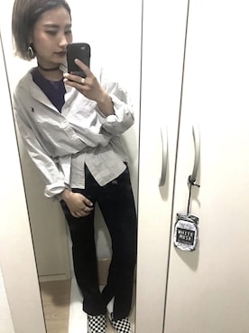「ビックシルエットシャツ」｜CHIHONさん（レディース・158cm）の春コーディネート