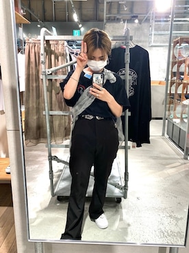「Sourcream（サワークリーム）のアイテム」を使った、CHIHONさん（レディース・158cm）の夏コーディネート
