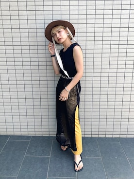 「havaianas（ハワイアナス）のアイテム（サンダル）」を使った、CHIHONさん（レディース・158cm）の夏コーディネート