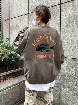 「Sourcream（サワークリーム）のアイテム」を使った、CHIHONさん（レディース・158cm）の冬コーディネート