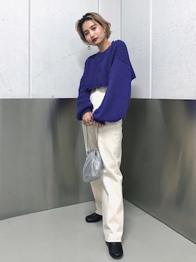 「アイテム（ブーティ、シルバー系）」を使った、CHIHONさん（レディース・158cm）の秋コーディネート