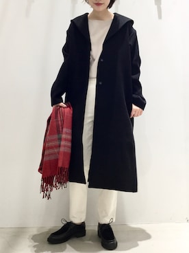 「LEPSIM（レプシィム）のアイテム（チェスターコート）」を使った、LISAさん（レディース・163cm）の秋コーディネート
