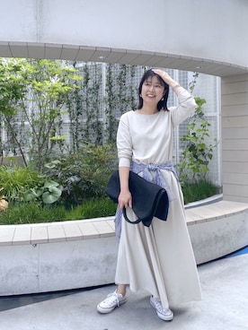 「おとなコーデ」｜「アイテム（ワンピース）」を使った、hazukinoさん（レディース・155cm）の春コーディネート