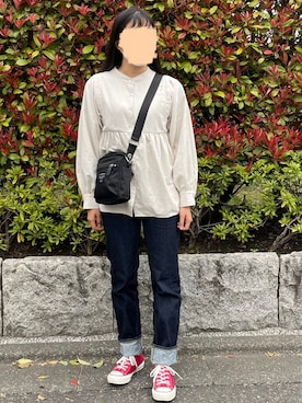 「ハイウエストストレートジーンズ」｜みさん（レディース・164cm）の春コーディネート