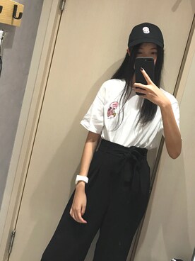 「WC（ダブル シー）のアイテム（キャップ）」を使った、Siugamjyu さん（レディース・172cm）の夏コーディネート