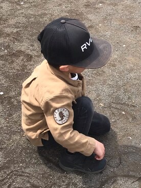 「RVCA（ルーカ）のアイテム」を使った、chan0412さん（キッズ・90cm）の春コーディネート