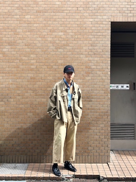 「WhoWhat（フーワット）のアイテム（トップス）」を使った、SEIGAさん（メンズ・175cm）の秋コーディネート