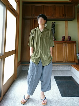 「東洋エンタープライズ（トーヨーエンタープライズ）のアイテム（トップス）」を使った、Yさん（メンズ・170cm）の夏コーディネート