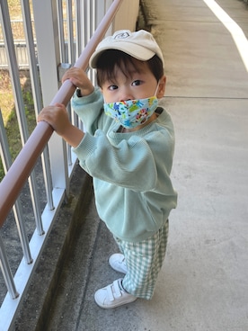 「2歳5ヶ月」｜でんぼさん（キッズ・90cm）の春コーディネート