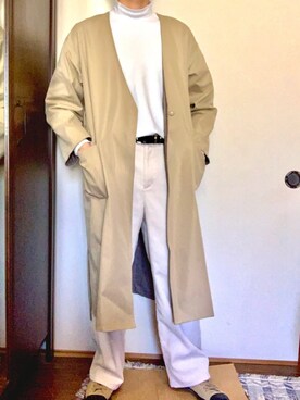 ノーカラーコート のメンズ人気ファッションコーディネート Wear