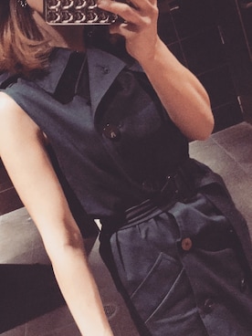 「トレンチワンピ」｜9mm9さん（レディース・161cm）の春コーディネート