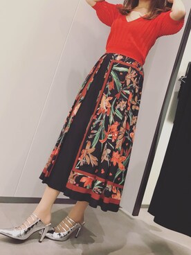 SCARF FLARE SKIRT アメリヴィンテージ