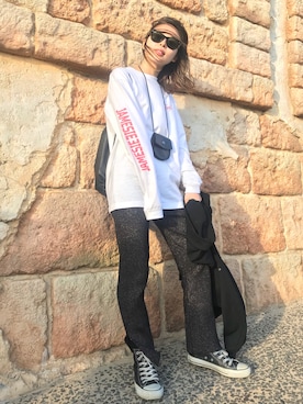 「Dr. Martens（ドクターマーチン）のアイテム（財布/小物）」を使った、後藤早貴さん（レディース・157cm）の春コーディネート