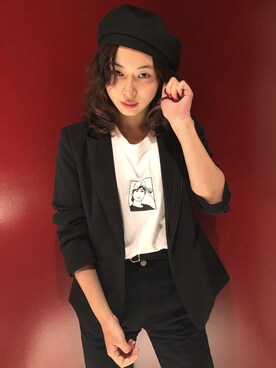 「Cawaii」｜「アイテム（帽子）」を使った、後藤早貴さん（レディース・157cm）の夏コーディネート