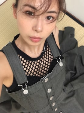 「cheap monday」｜「アイテム（サロペット/オーバーオール）」を使った、後藤早貴さん（レディース・157cm）の夏コーディネート