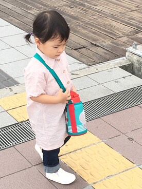 「BUDDY Lee（バディーリー）のアイテム（パンツ）」を使った、ttssuumm＊*さん（キッズ・80cm）の秋コーディネート