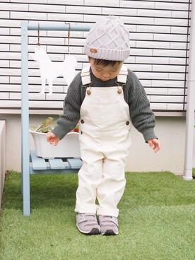 「2歳3ヶ月」｜「アイテム（オールインワン・サロペット）」を使った、ttssuumm＊*さん（キッズ・80cm）の秋コーディネート