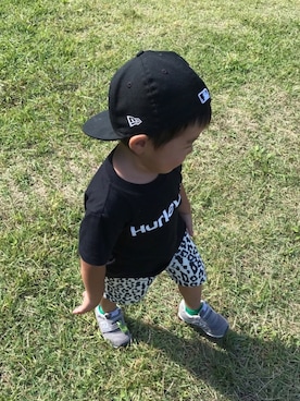 「NEW BALANCE（ニューバランス）のnew balance(ニューバランス) FS996 161996（スニーカー、グレー系）」を使った、Kai☺︎Reiさん（キッズ・100cm）の秋コーディネート