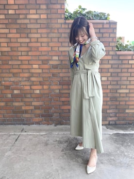 「FONCE（フォンセ）のアイテム」を使った、Yossyさん（レディース・163cm）の春コーディネート