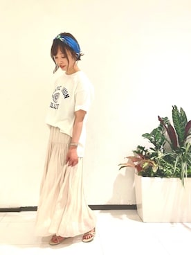 「FONCE（フォンセ）のアイテム」を使った、Yossyさん（レディース・163cm）の春コーディネート