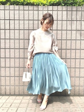 「FONCE（フォンセ）のアイテム」を使った、Yossyさん（レディース・163cm）の春コーディネート