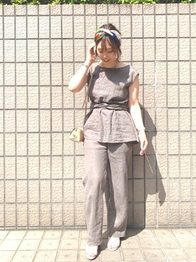 「PICHE ABAHOUSE（ピシェ アバハウス）のアイテム」を使った、Yossyさん（レディース・163cm）の春コーディネート