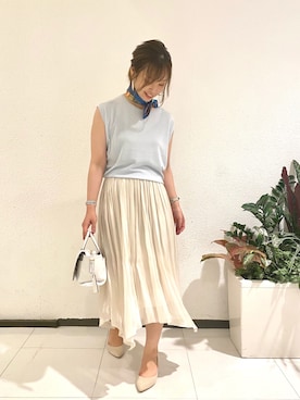 「FONCE（フォンセ）のアイテム」を使った、Yossyさん（レディース・163cm）の夏コーディネート