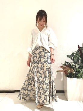 「FONCE（フォンセ）のアイテム」を使った、Yossyさん（レディース・163cm）の夏コーディネート