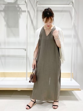 「FONCE（フォンセ）のアイテム」を使った、Yossyさん（レディース・163cm）の夏コーディネート