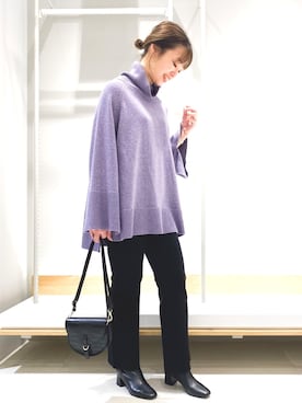 「eness（エネス）のアイテム」を使った、Yossyさん（レディース・163cm）の秋コーディネート