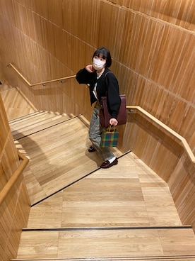 「AMBIDEX（アンビデックス）のアイテム（パンツ）」を使った、おゆいさん（レディース・150cm）の秋コーディネート