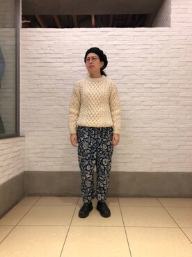 「155㎝コーデ」｜「アイテム（アクセサリー）」を使った、高安さん（レディース・153cm）の冬コーディネート