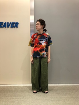 「Chaco（チャコ）のアイテム」を使った、高安さん（レディース・153cm）の春コーディネート