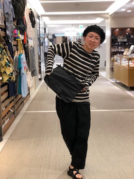 「Chaco（チャコ）のアイテム」を使った、高安さん（レディース・153cm）の夏コーディネート