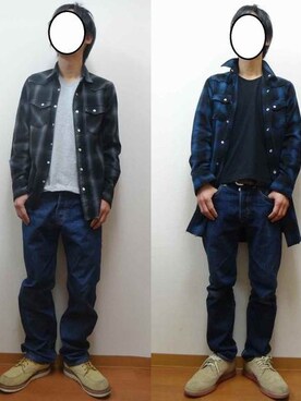 「ドラフトリーバイス」｜「アイテム（Tシャツ/カットソー）」を使った、つぐさん（メンズ・168cm）の冬コーディネート
