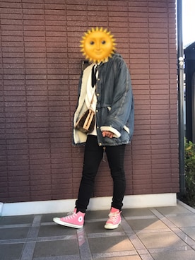 「Rodeo Crowns（ロデオクラウンズ）のアイテム（その他アウター）」を使った、ruruさん（レディース・160cm）の冬コーディネート