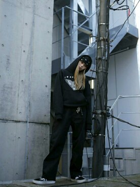 「RNA」｜「アイテム（スラックス）」を使った、Sakuraさん（レディース・157cm）の冬コーディネート