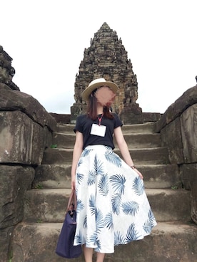 「travel」｜「アイテム（ショルダーバッグ）」を使った、Sarah Luoさん（レディース・158cm）の夏コーディネート