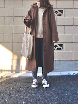 「zozoデニム」｜「アイテム（ダウンジャケット/コート）」を使った、MEGUMIさん（レディース・159cm）の冬コーディネート