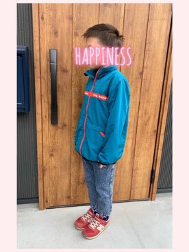 「RADCHAP（ラッドチャップ）のアイテム（ナイロンジャケット）」を使った、aoooooh!!さん（キッズ・125cm）の春コーディネート