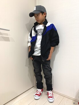 「やっぱりストリートが好き」｜「アイテム（その他アウター）」を使った、aoooooh!!さん（キッズ・126cm）の秋コーディネート