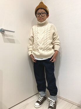 「on the day（オンザデイ）のアイテム」を使った、aoooooh!!さん（キッズ・126cm）の秋コーディネート