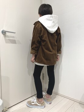 「アイテム（ブルゾン、ブラウン系）」を使った、aoooooh!!さん（キッズ・126cm）の冬コーディネート